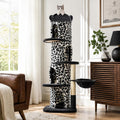 68.5" Forest Cat Tree Tower with 4 Condos & Flower Top Bed, Brown