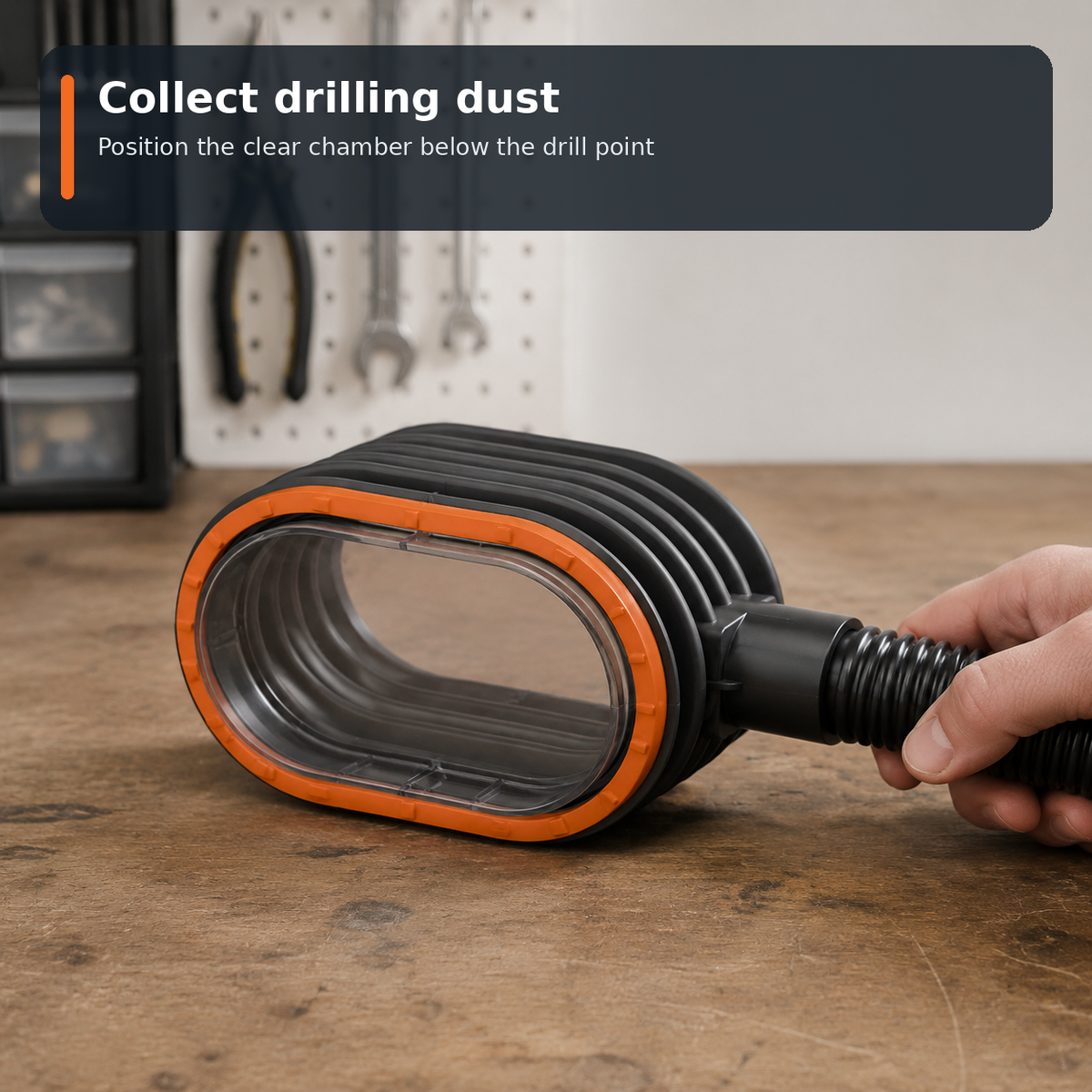 Collapsible Drill Dust Catcher