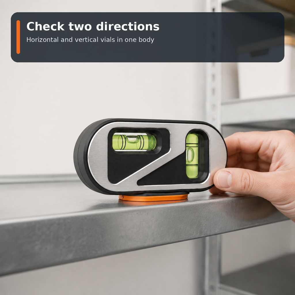 Dual-Axis Magnetic Pocket Level