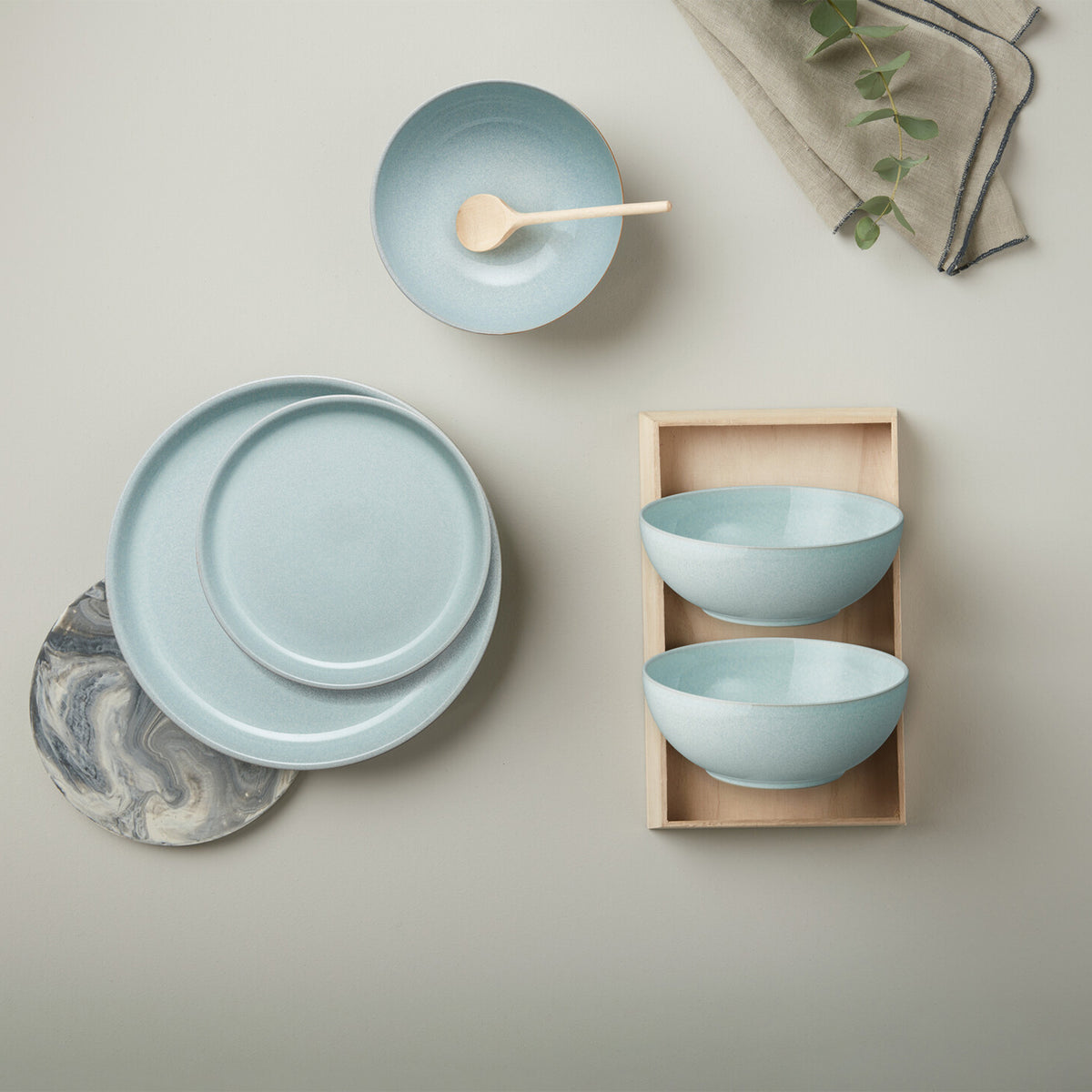Elements Jade Light Green Coupe Dinner Plates - Set Of 4