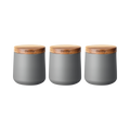 Denby Set Of 3 Grey Storage Canisters