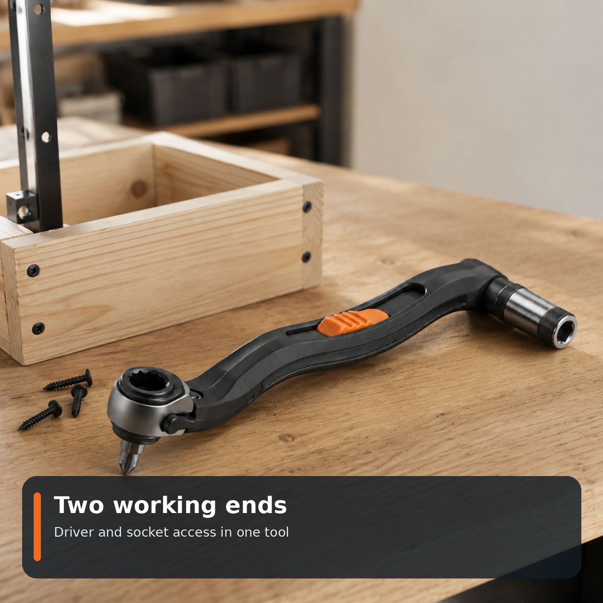 Low-Profile Dual-End Ratchet Driver