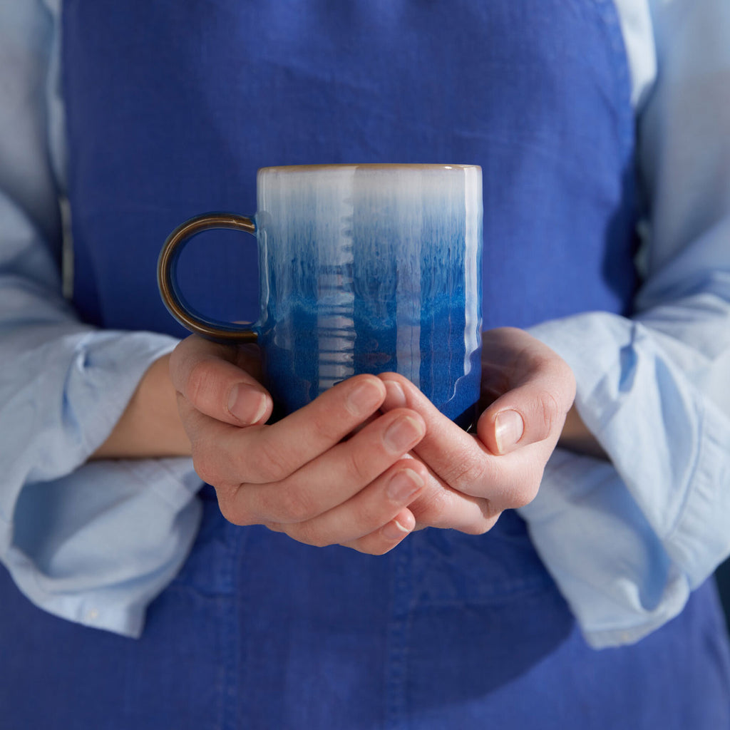 Blue Haze Ridged Mug