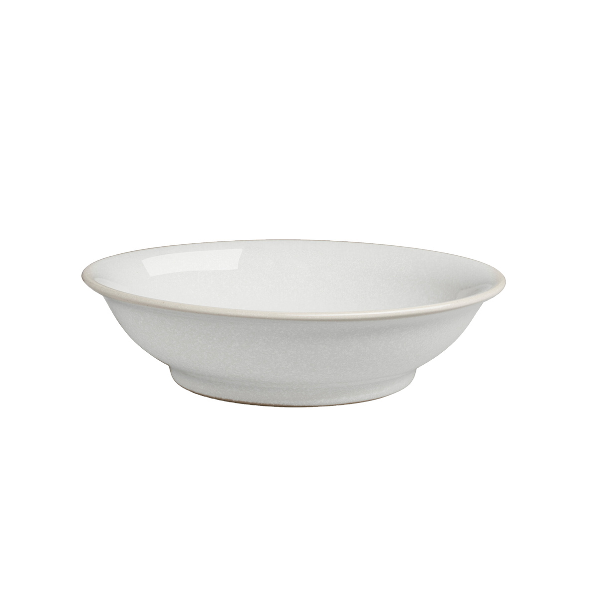 Cotton White Medium Shallow Bowl