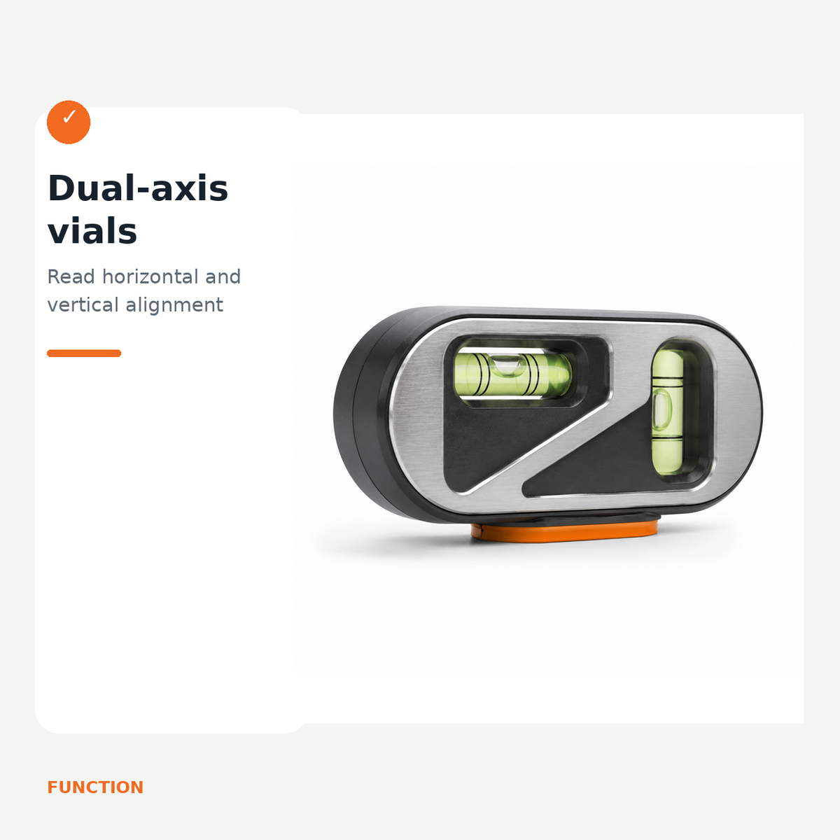 Dual-Axis Magnetic Pocket Level