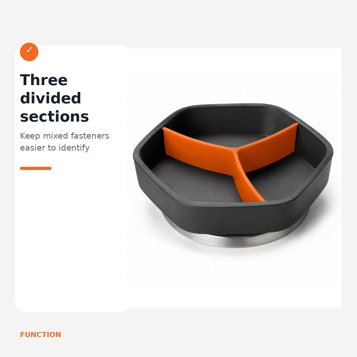 Magnetic Divided Parts Tray
