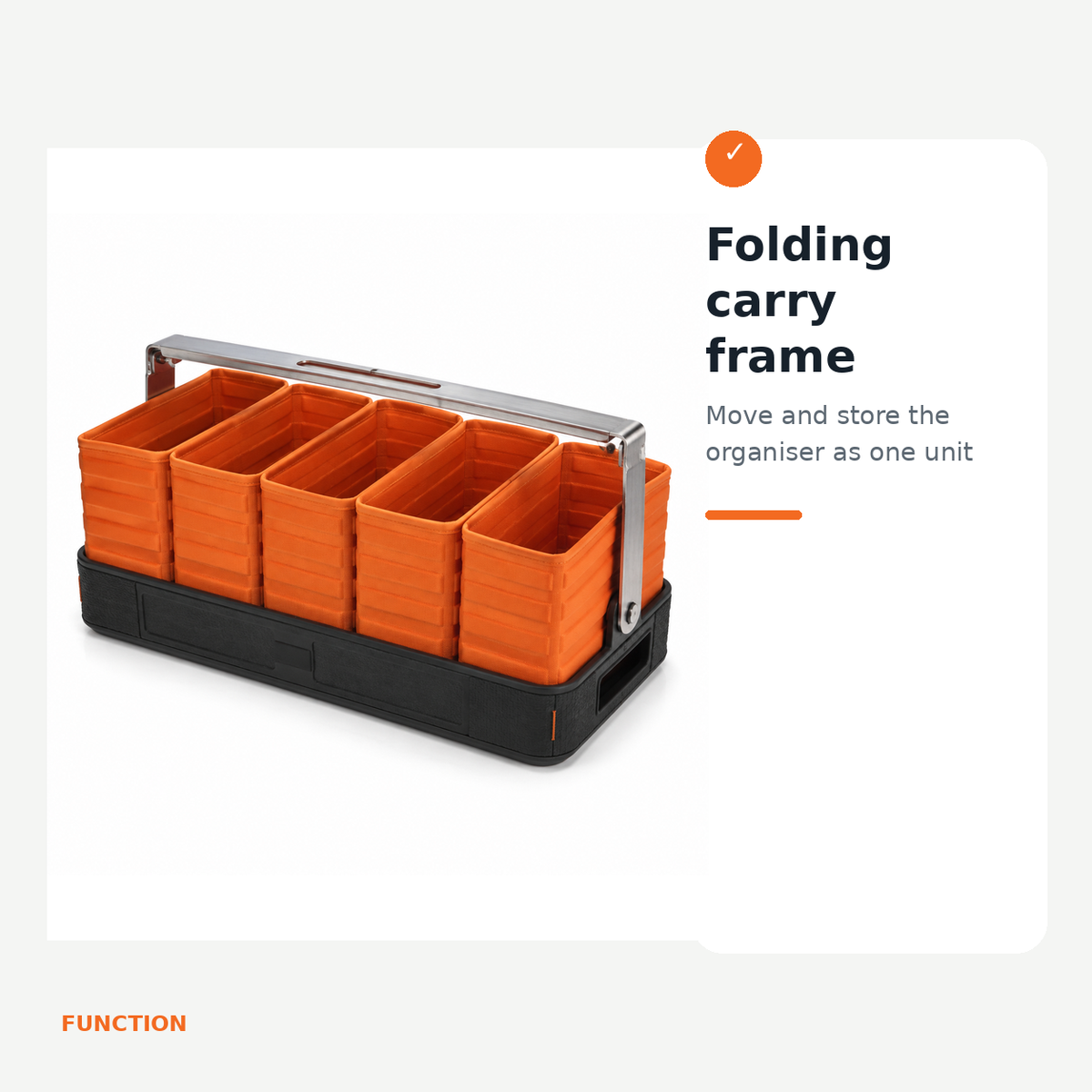 Foldable Five-Bin Parts Organiser