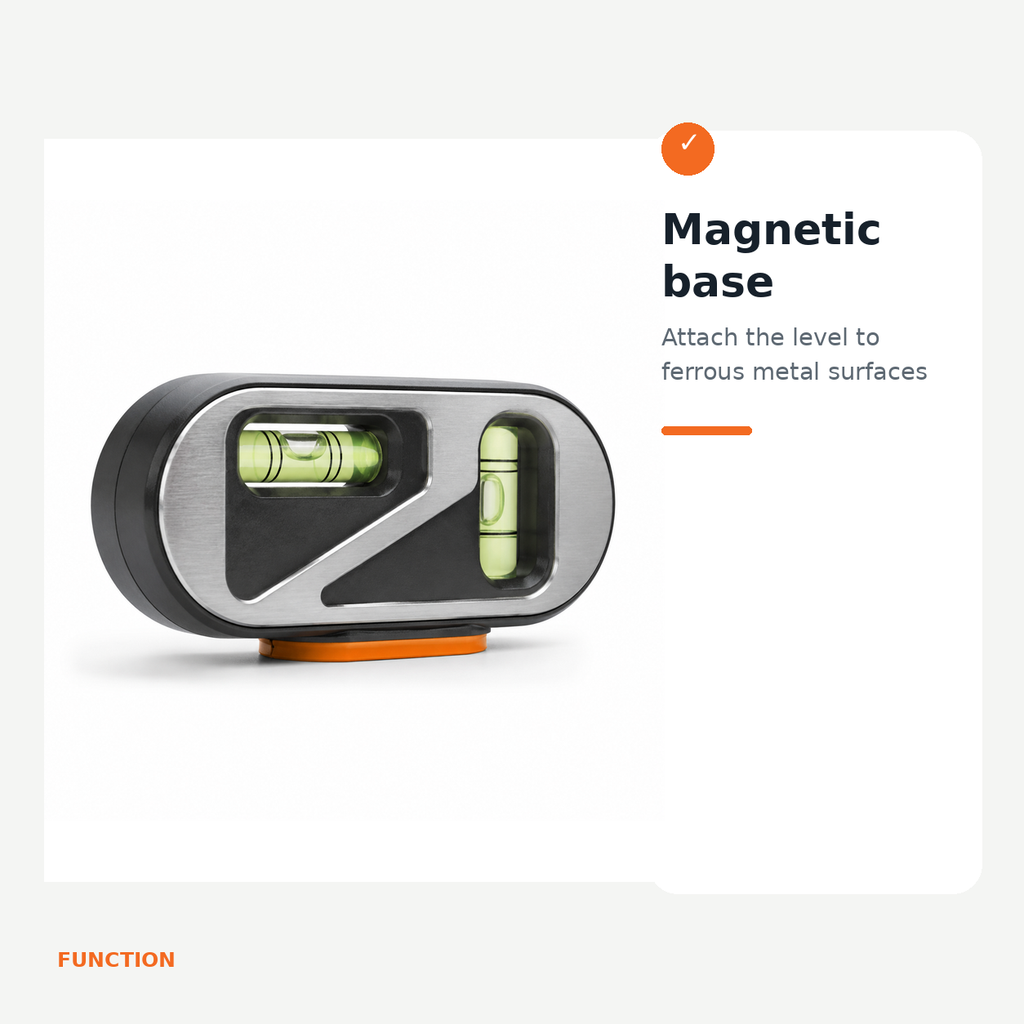 Dual-Axis Magnetic Pocket Level