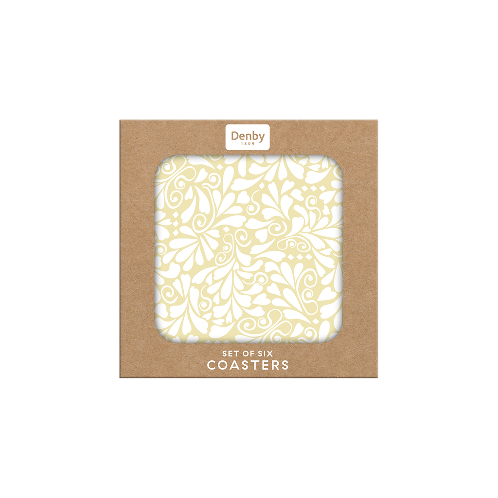 Jasmine Gold Coasters - Set Of 6