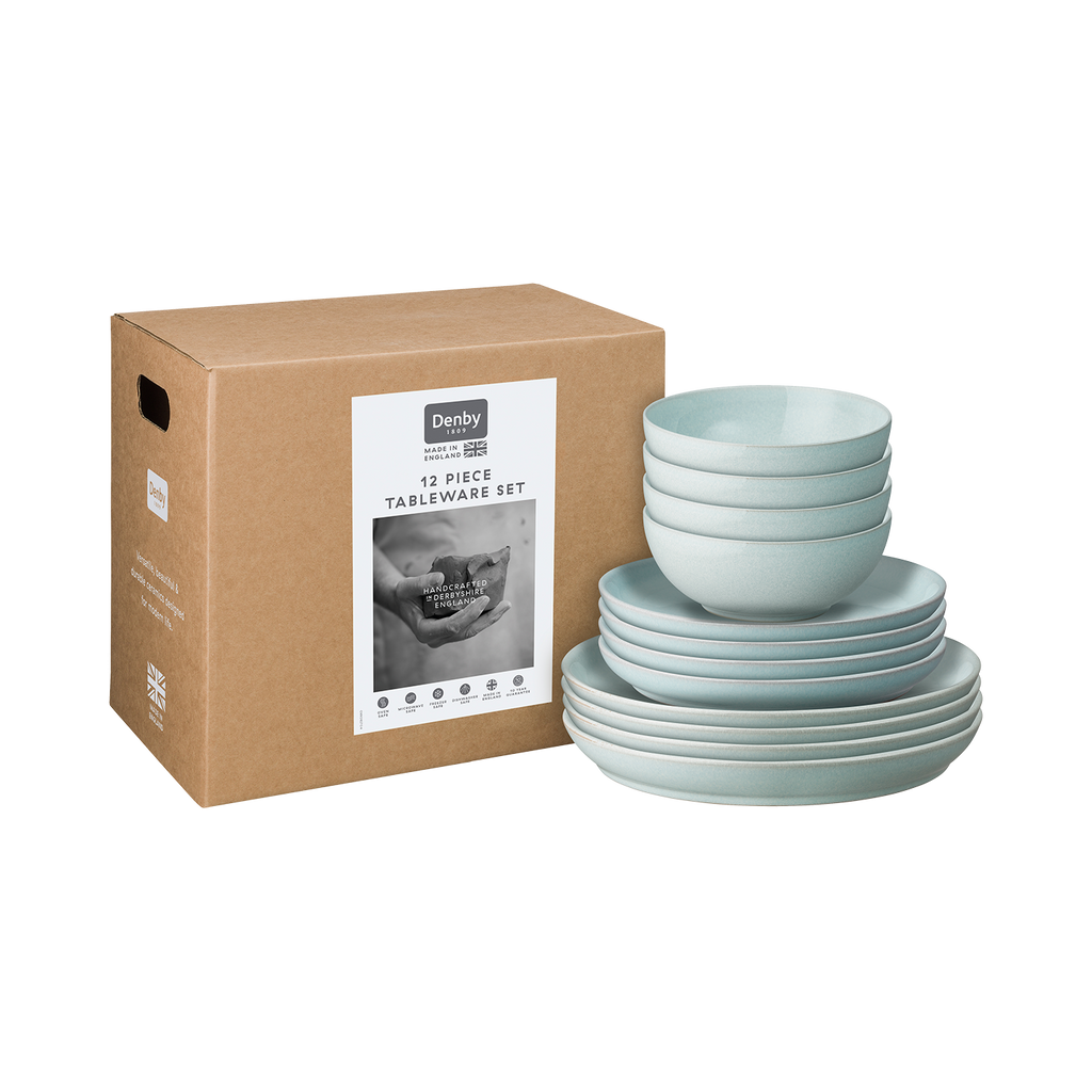 Elements Jade Light Green 12 Piece Dinner Set