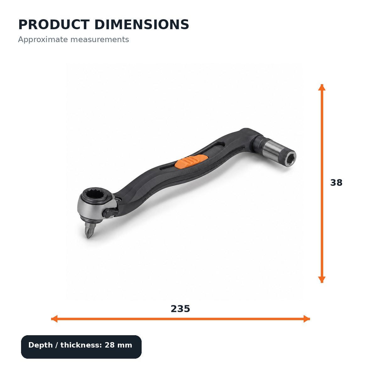 Low-Profile Dual-End Ratchet Driver