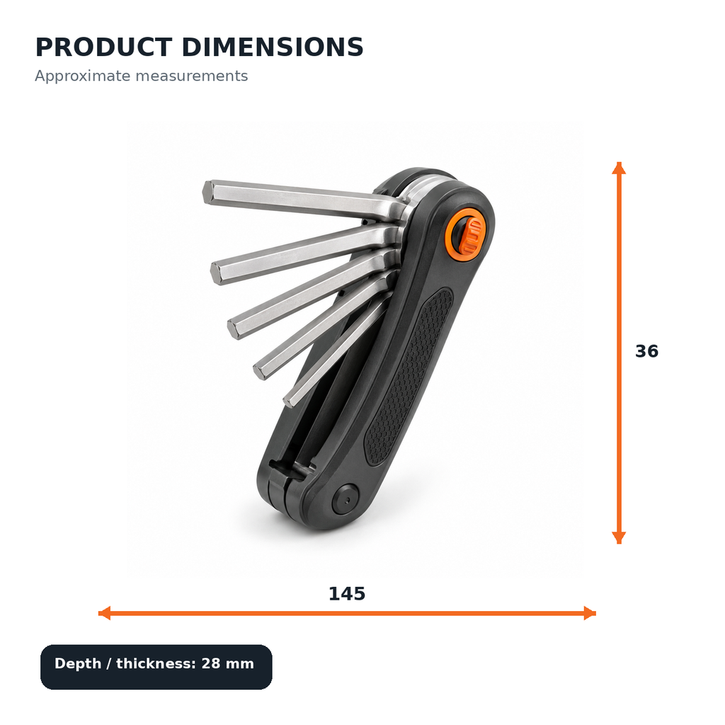 Folding Hex Key Set with Locking Pivot