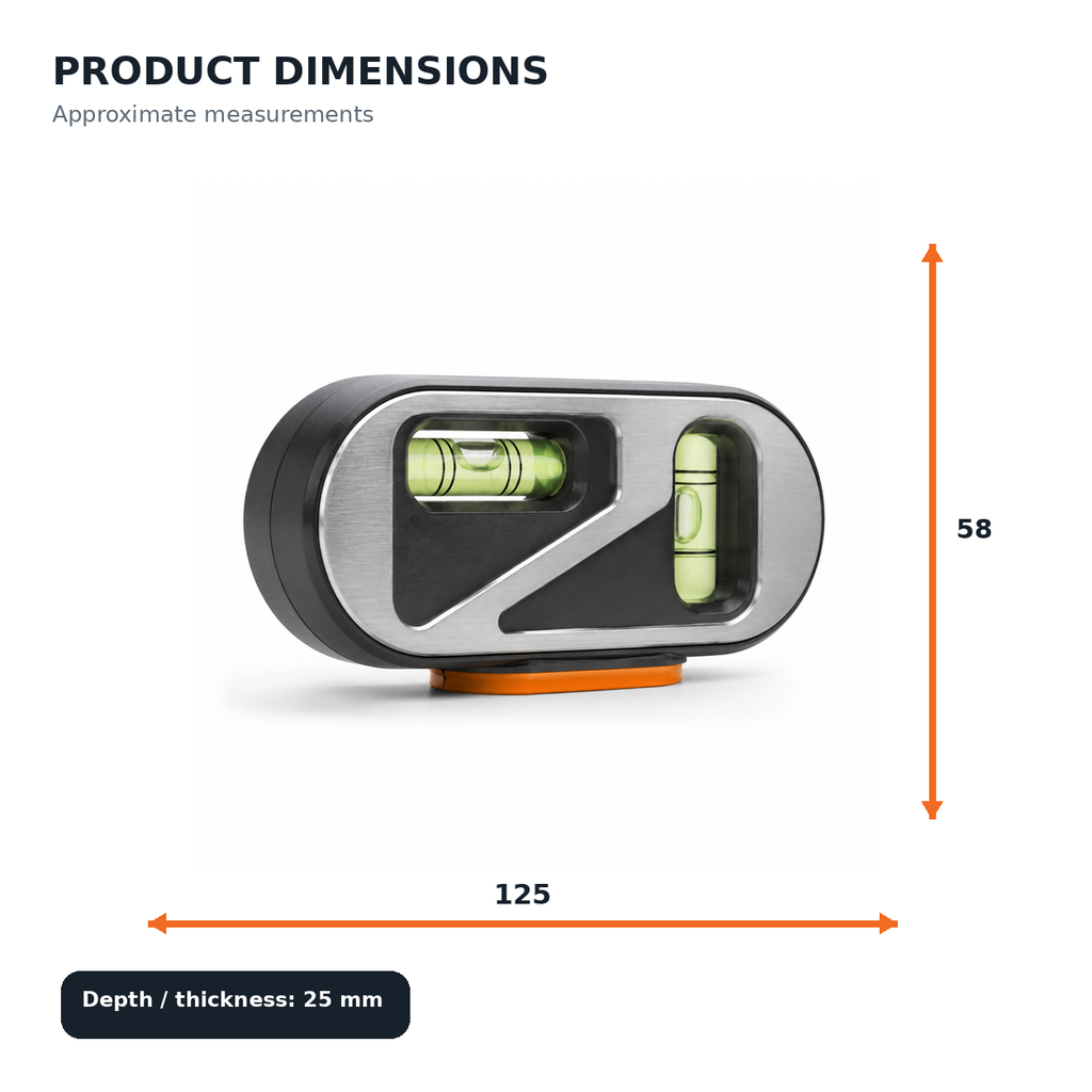Dual-Axis Magnetic Pocket Level