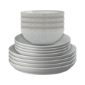 Elements Light Grey Coupe 12 Piece Dinner Set