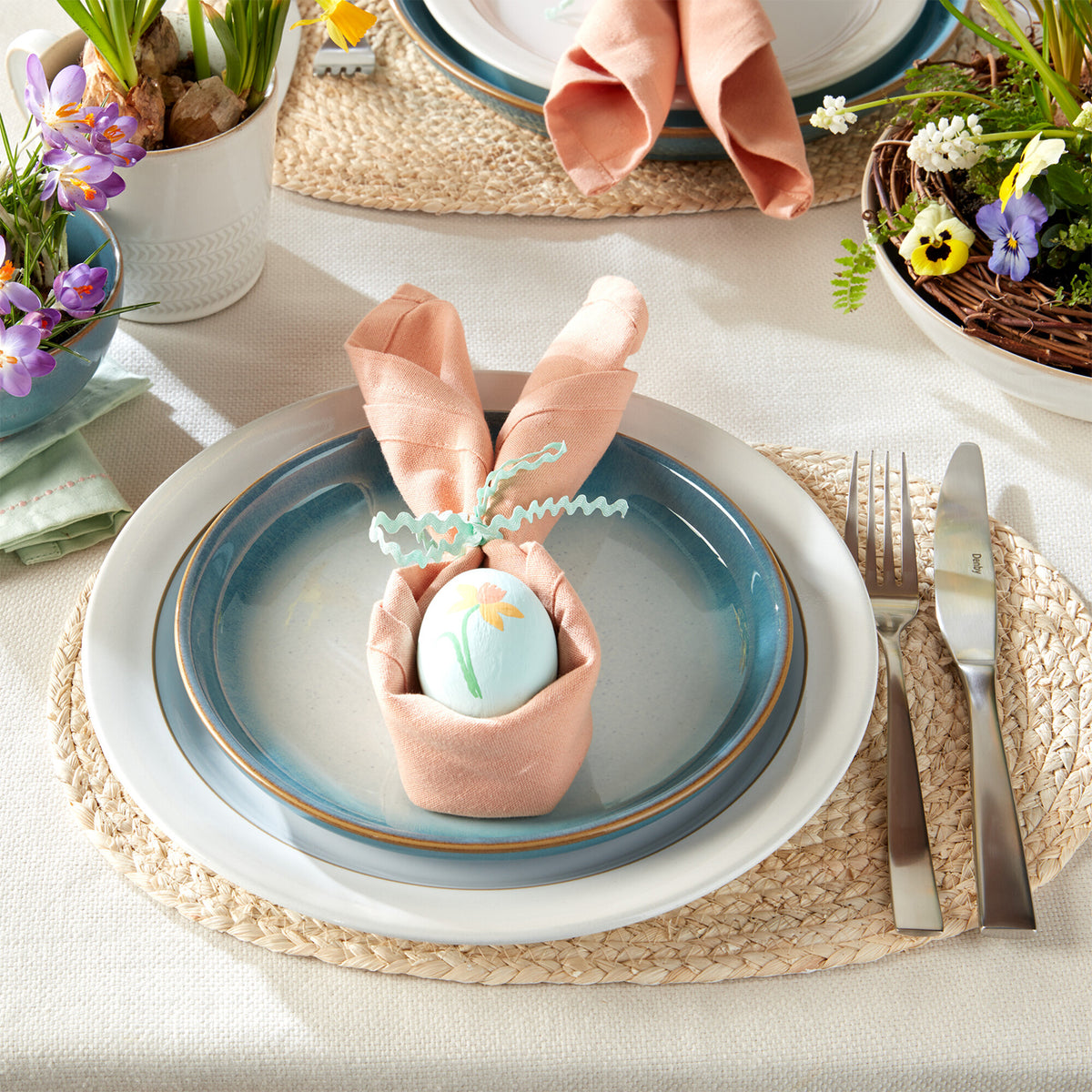 Azure Haze 12 Piece Coupe Dinner Set