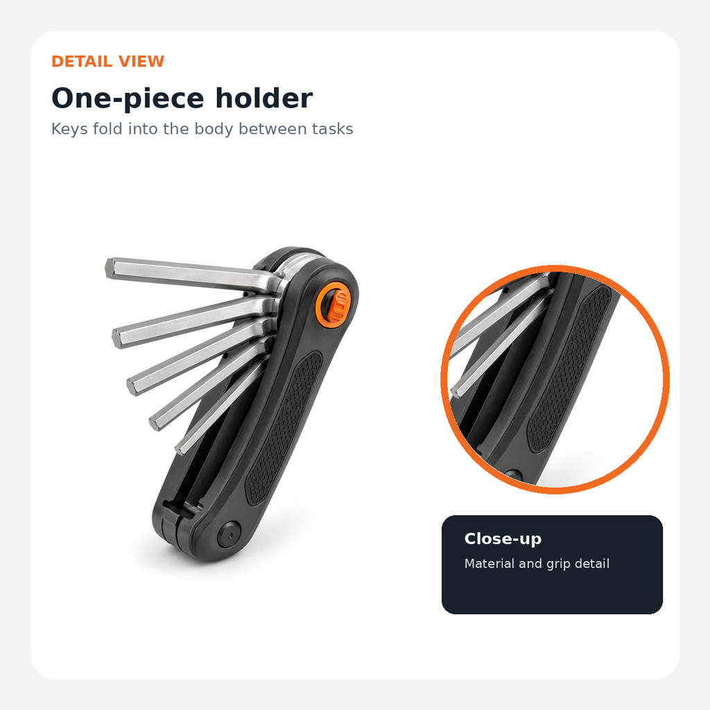 Folding Hex Key Set with Locking Pivot