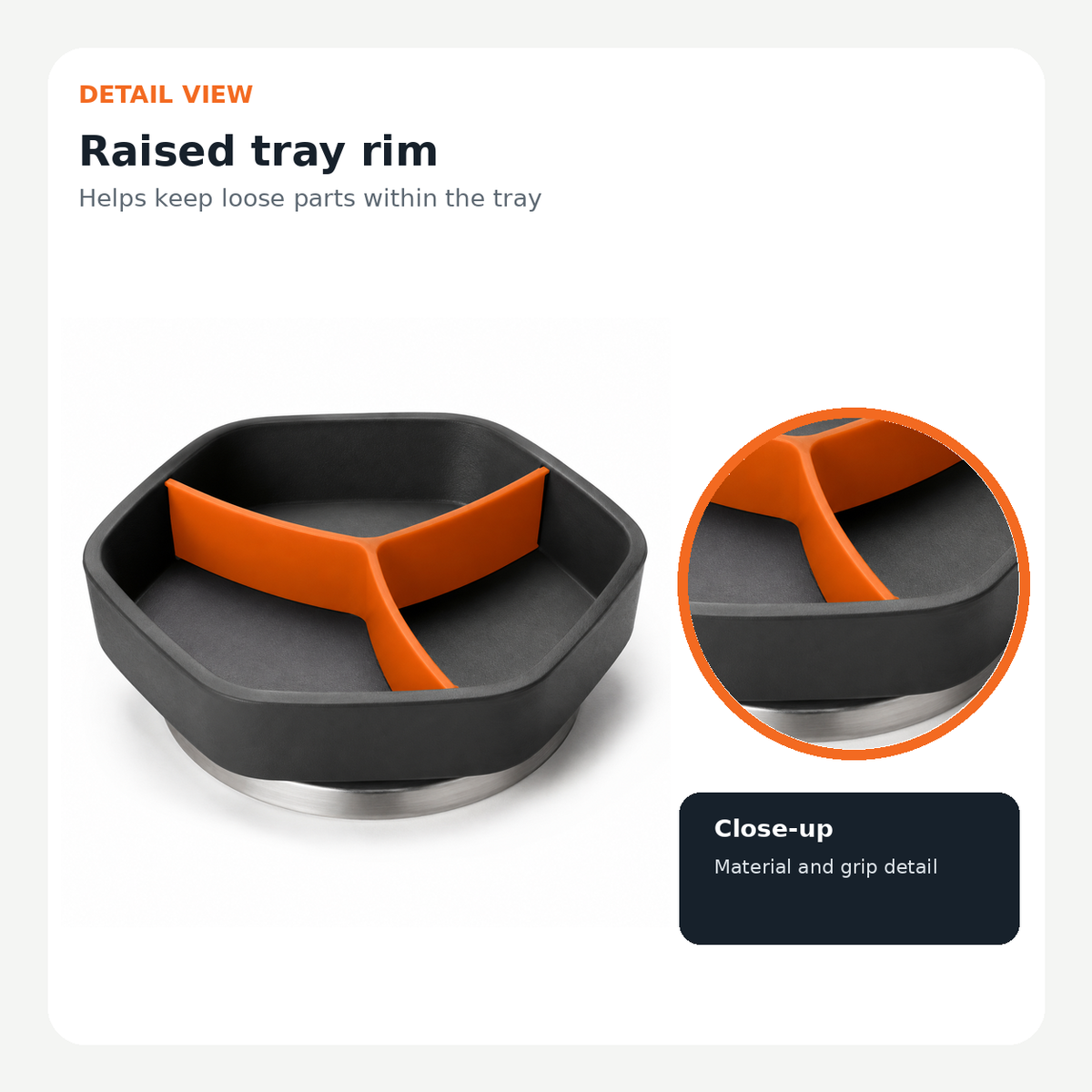 Magnetic Divided Parts Tray