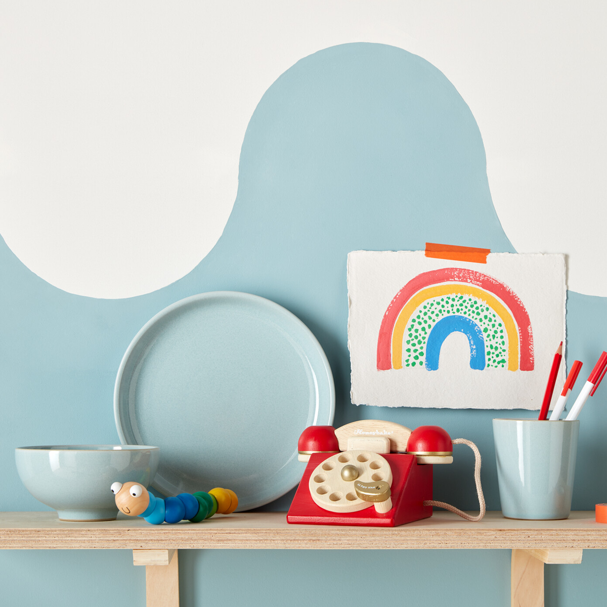 Heritage Cloud Aqua Children'S Dining Set