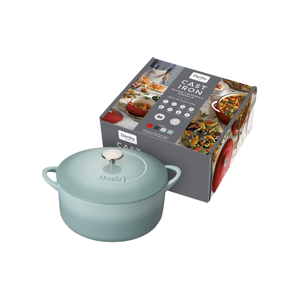 Denby Pavilion Cast Iron 26Cm Round Casserole