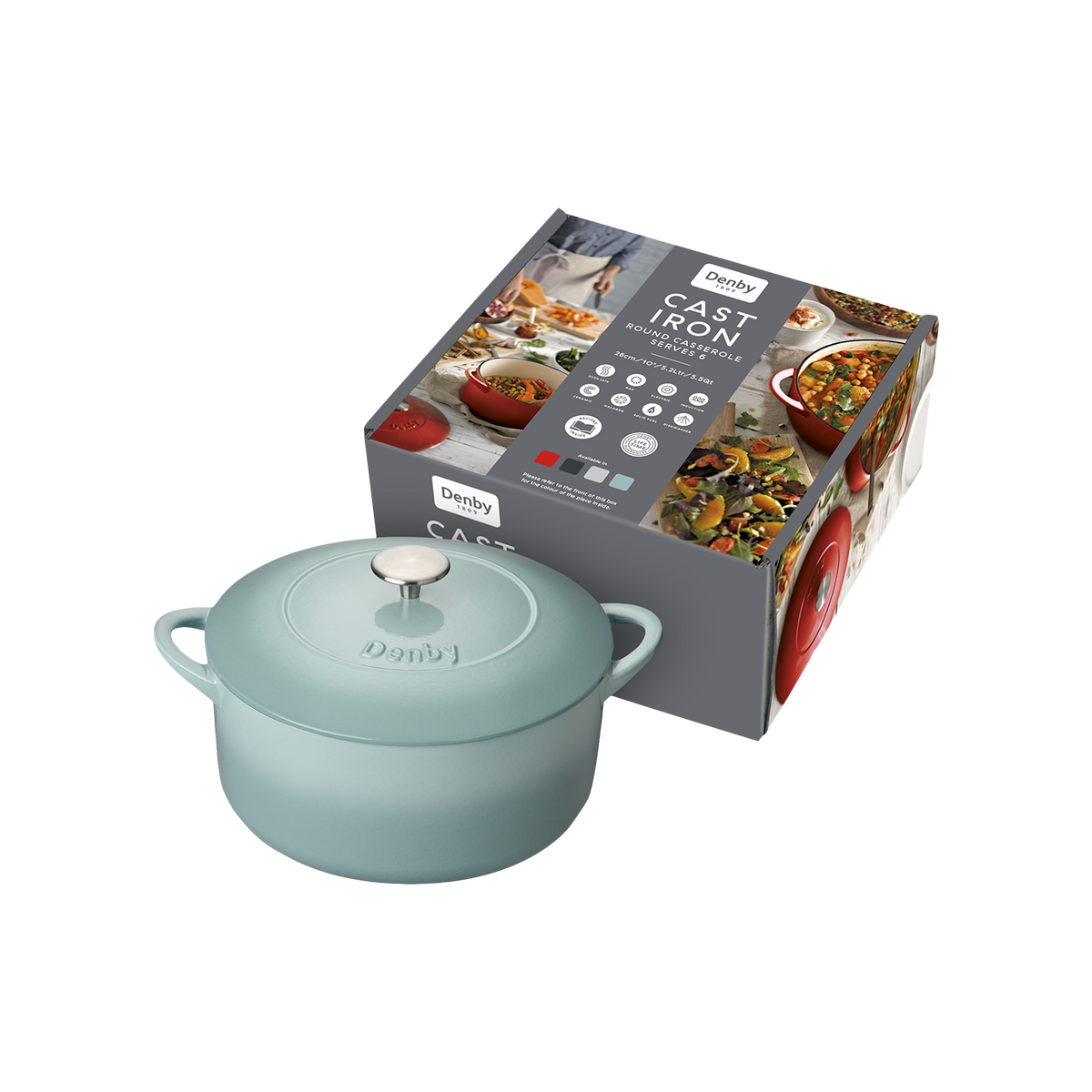 Denby Pavilion Cast Iron 26Cm Round Casserole