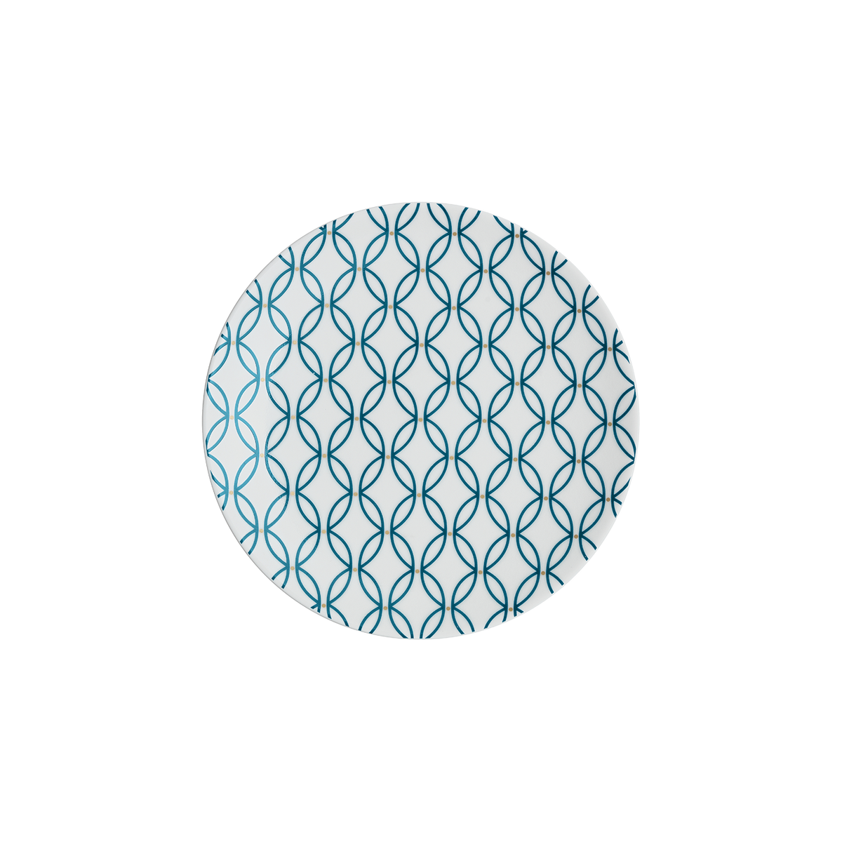 Modern Deco Small Plate Blue Accent