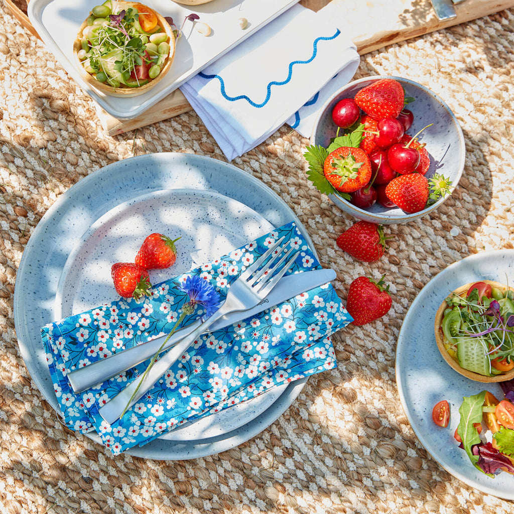 Studio Blue 4 Piece Coupe Small Plate Set