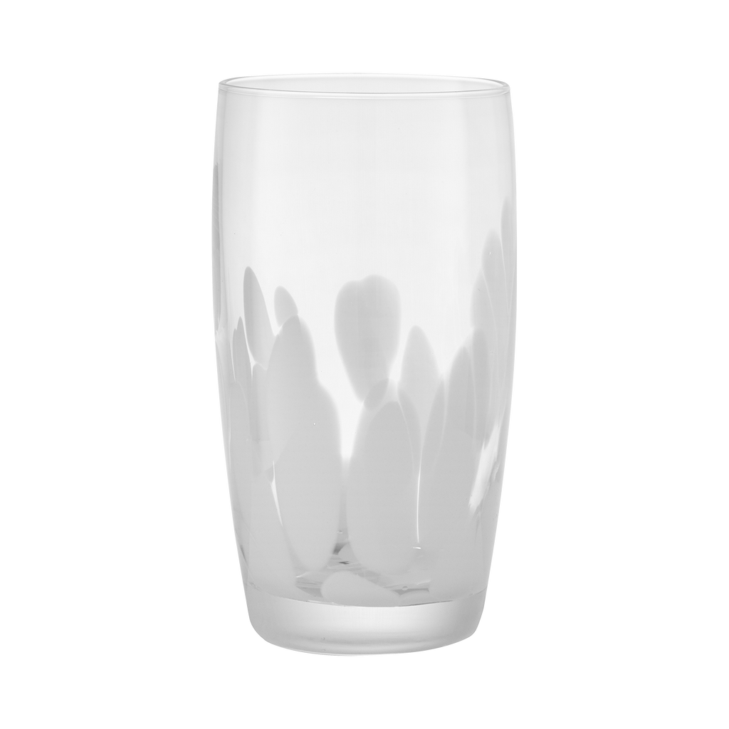 Contemporary Marbled White Large Tumblers - Set Of 2