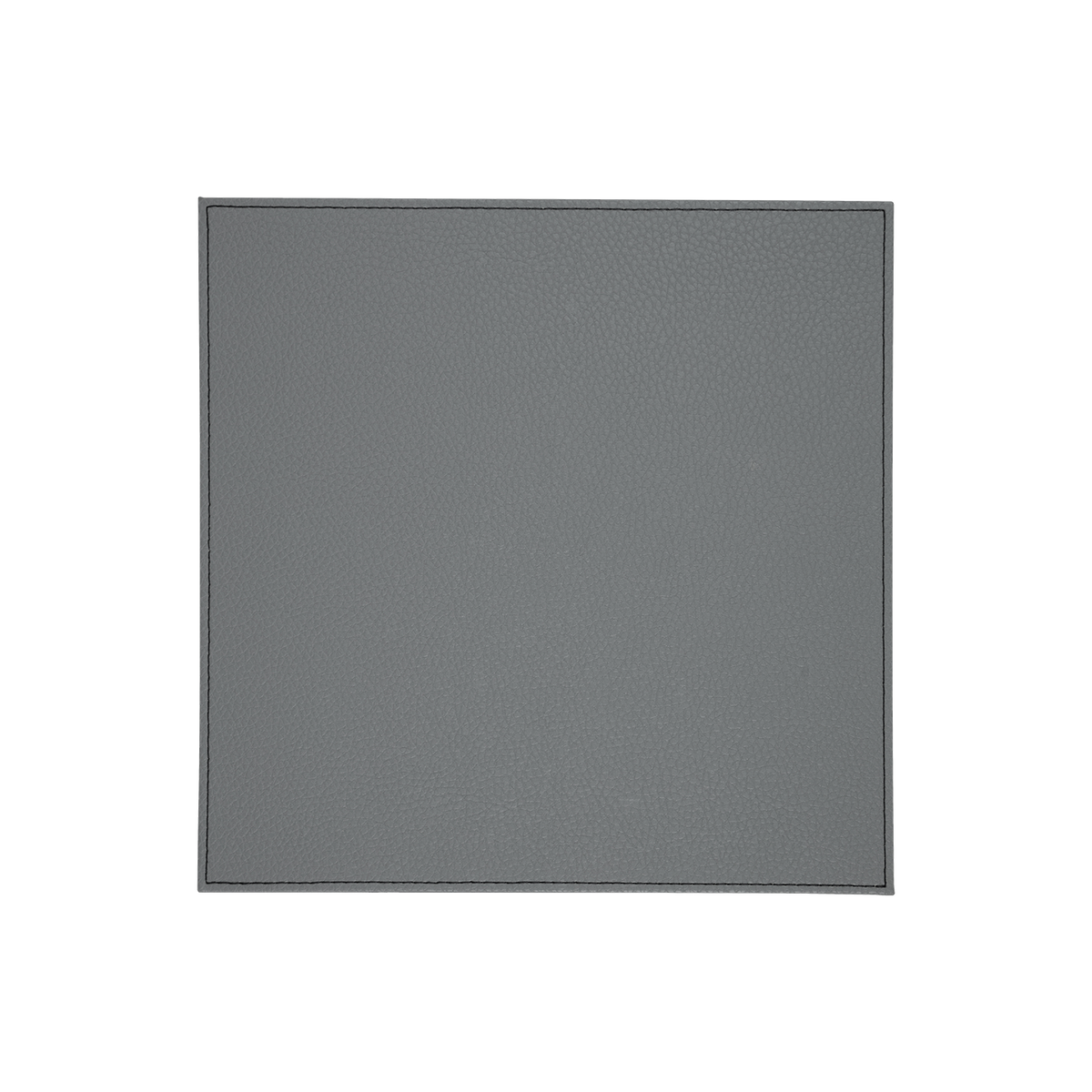 Black Grey Reversable Faux Leather Placemats - Set Of 4