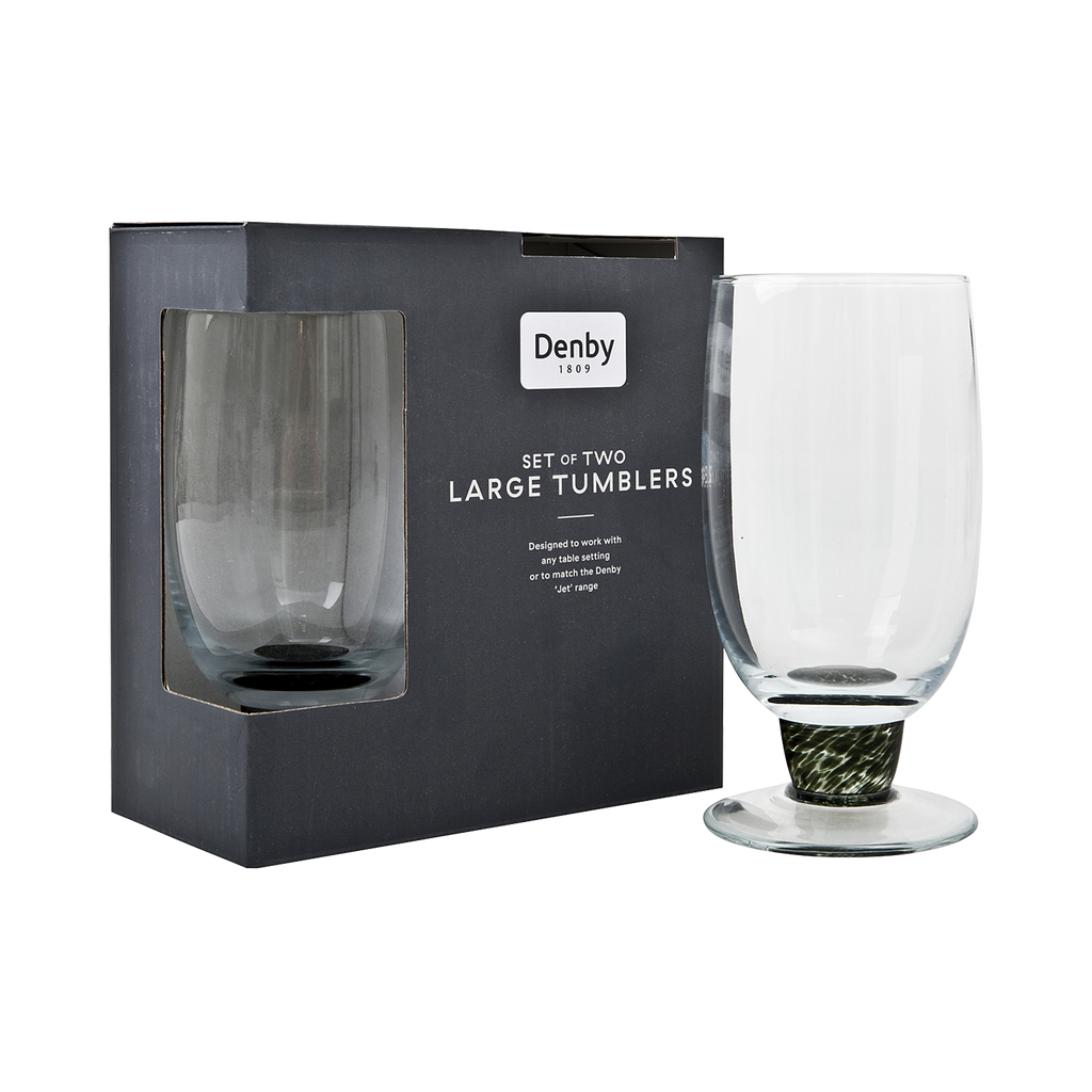 Denby Classic Black Large Tumbler - Set Of 2