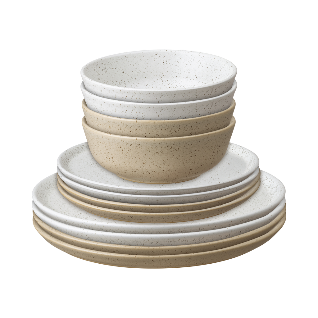Grain Mixed 12 Piece Tableware Set