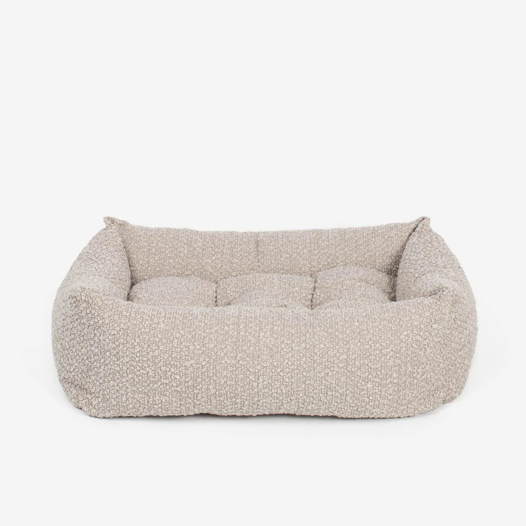 Cozy & Calming Puppy Cage Bed In Mink Boucl
