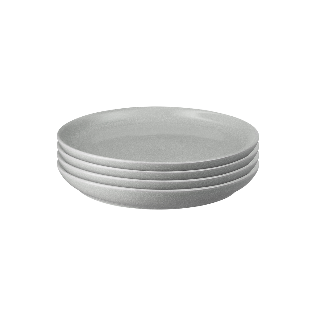 Elements Light Grey Coupe Medium Plates - Set Of 4