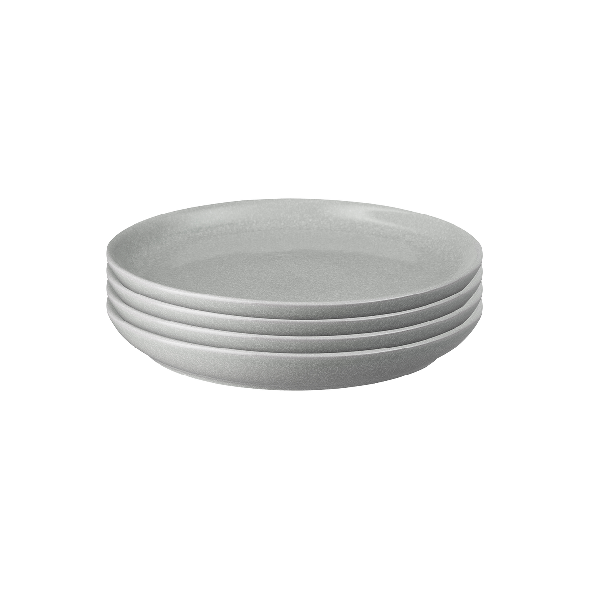 Elements Light Grey Coupe Medium Plates - Set Of 4