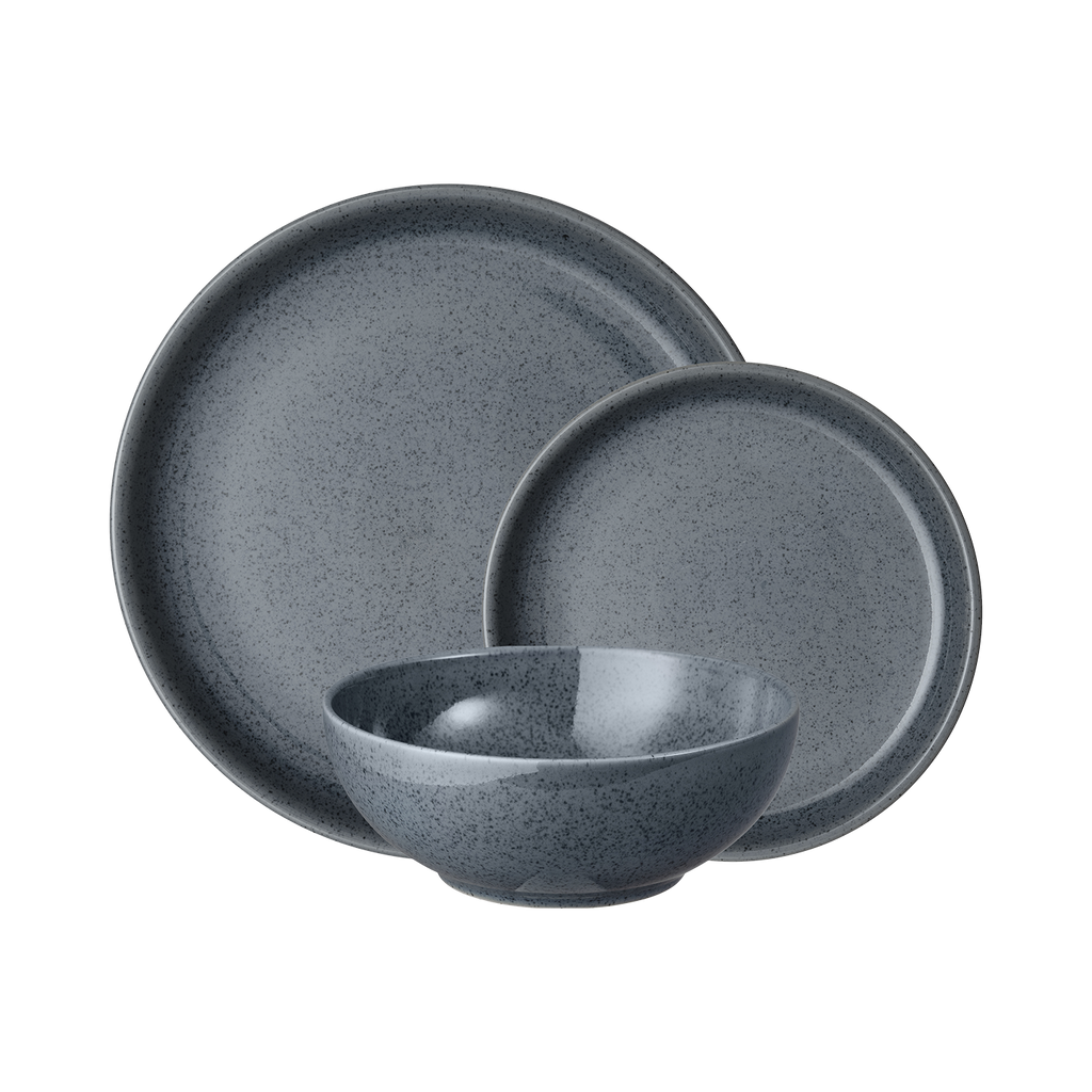 Dark Grey Speckle 12 Piece Dinner Set