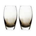 Contemporary Smoked Grey Large Tumblers - Set Of 2