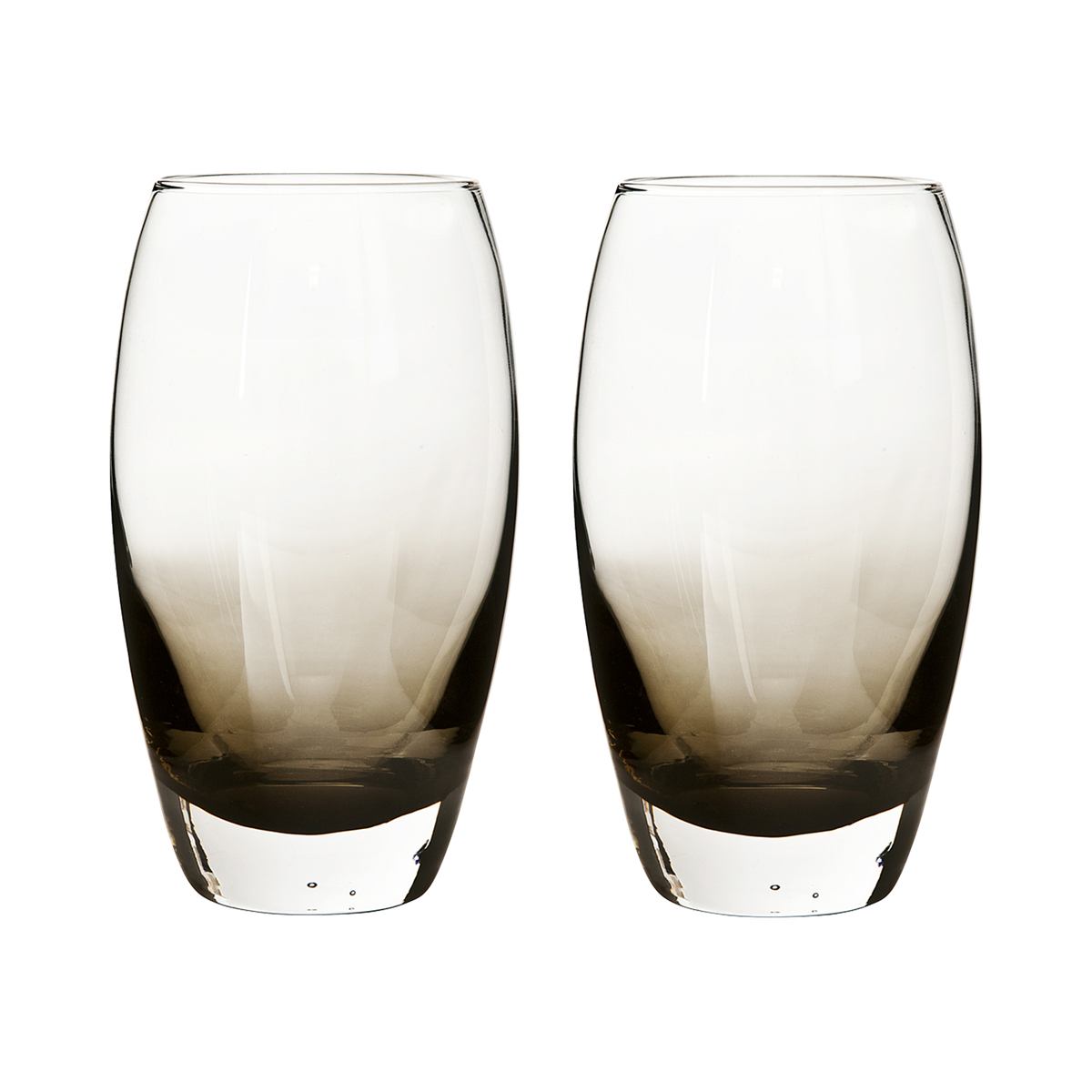 Contemporary Smoked Grey Large Tumblers - Set Of 2