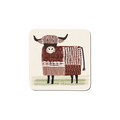 Denby Highland Cow Set Of 6 Coasters