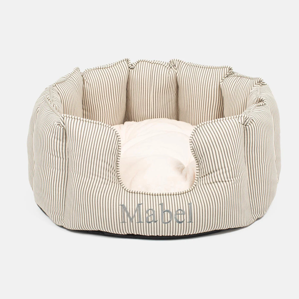 High Wall Bed For Dogs in Spots & Stripes