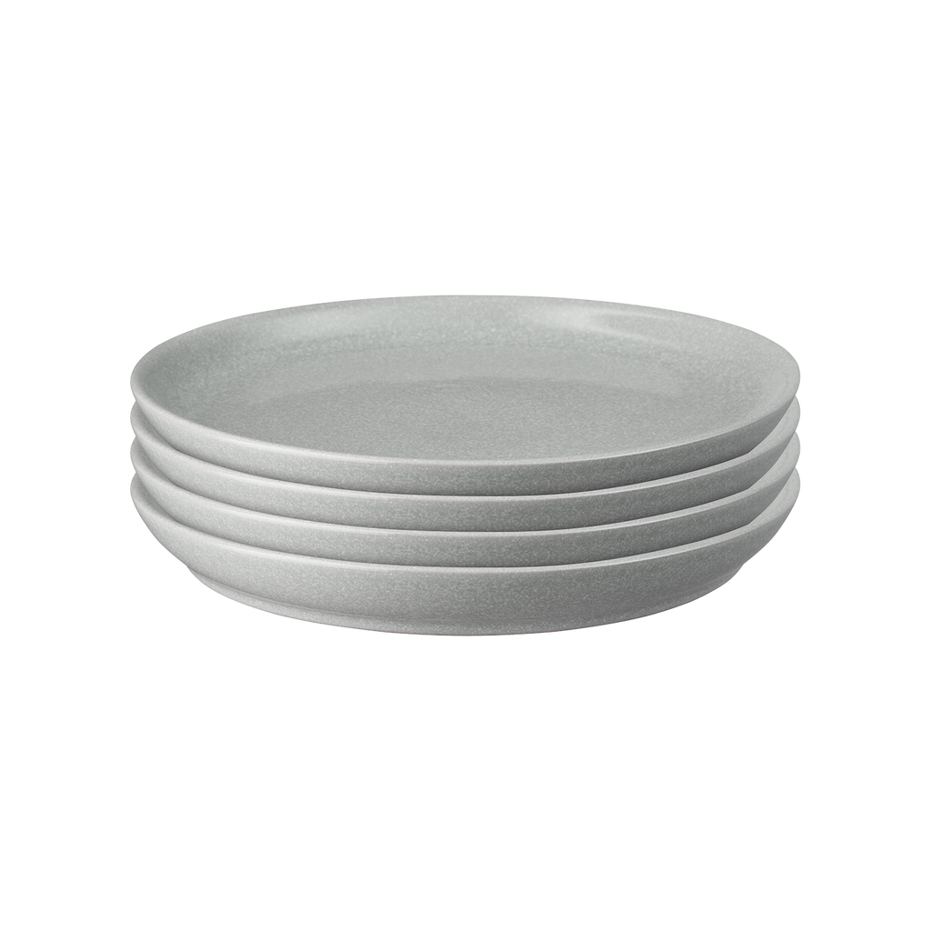 Elements Light Grey Coupe Dinner Plates - Set Of 4