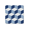 Blue Geometric Square Placemats - Set Of 6