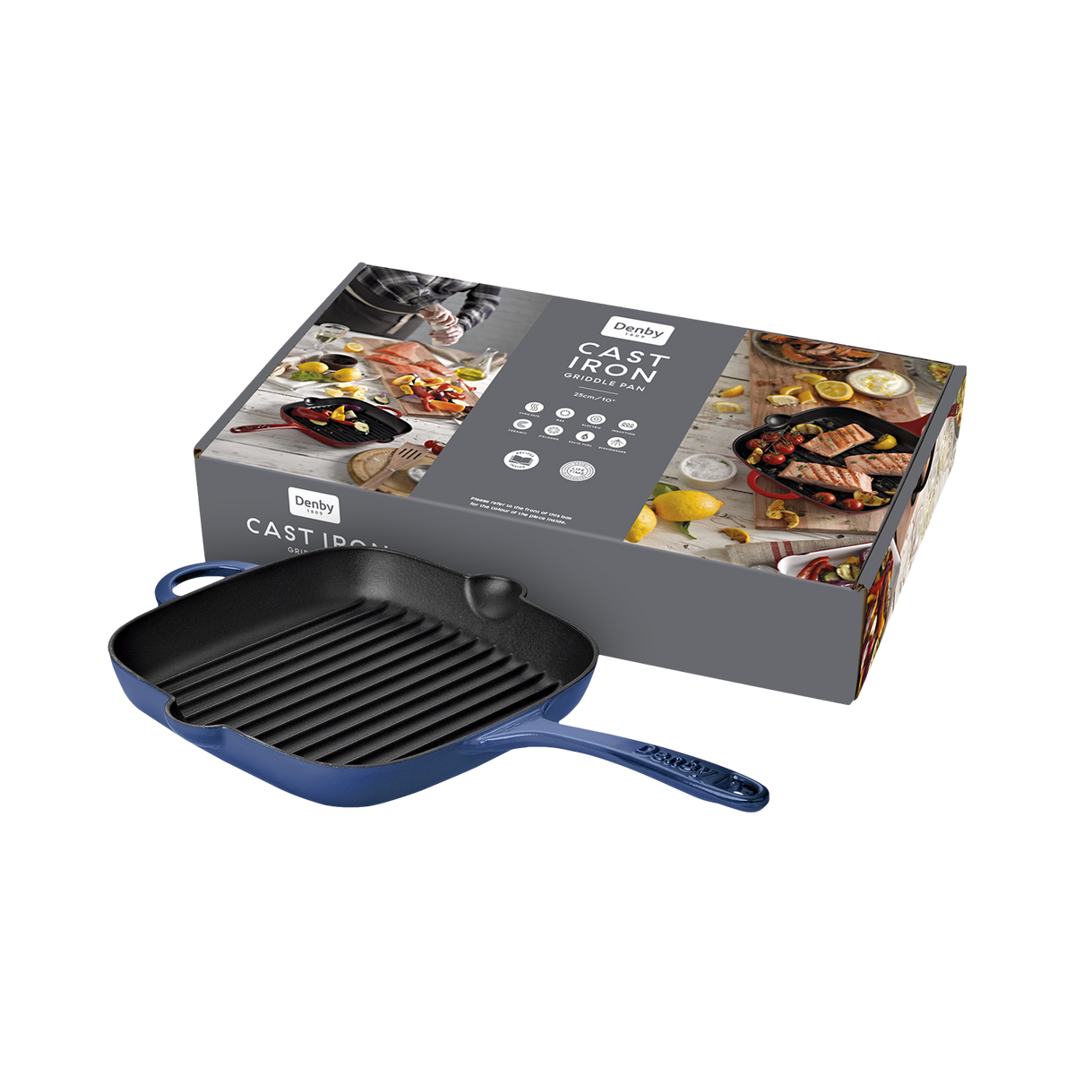 Cobalt 25cm Cast Iron Griddle Pan
