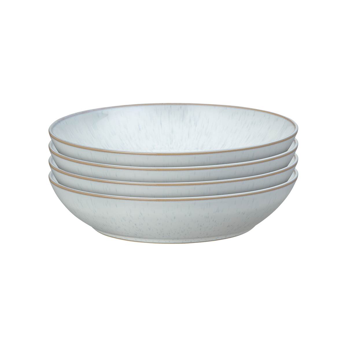 White Speckle Pasta Bowls - Set Of 4