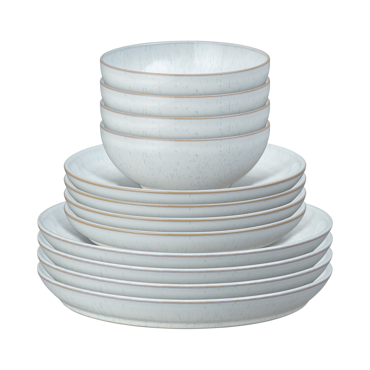 White Speckle 12 Piece Dinner Set