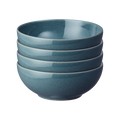 Elements Jade Dark Green Coupe Cereal Bowls - Set Of 4