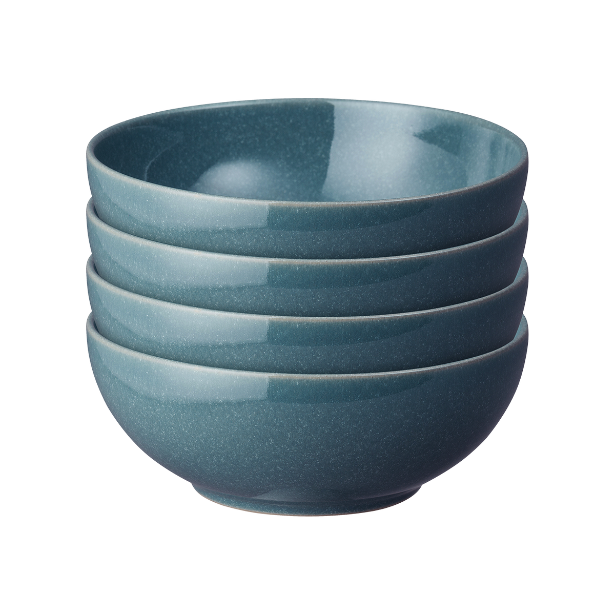 Elements Jade Dark Green Coupe Cereal Bowls - Set Of 4