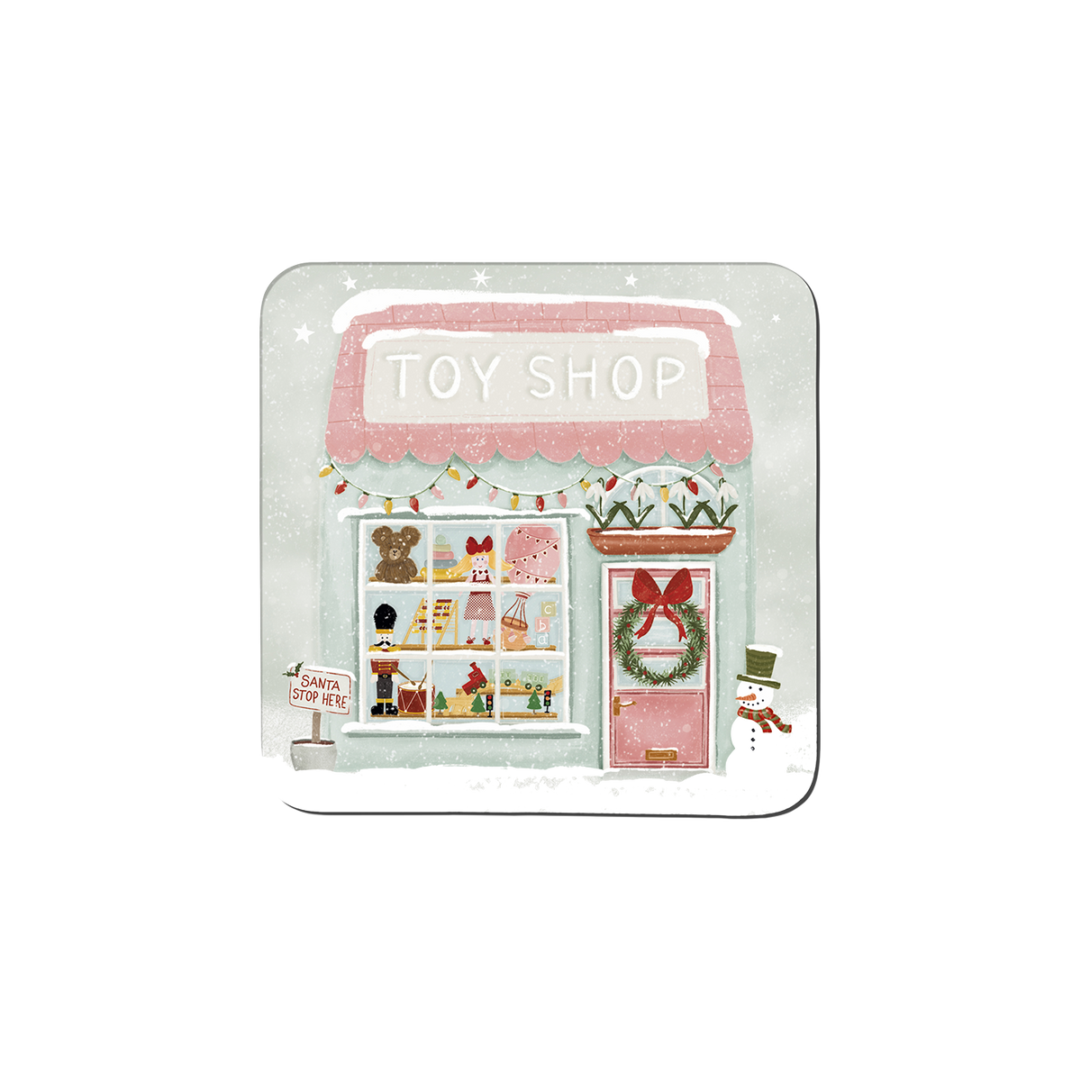 Christmas Village Coasters - Set Of 6