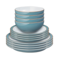 Azure Rimmed 12 Piece Dinner Set