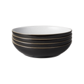 Elements Black Pasta Bowls - Set Of 4