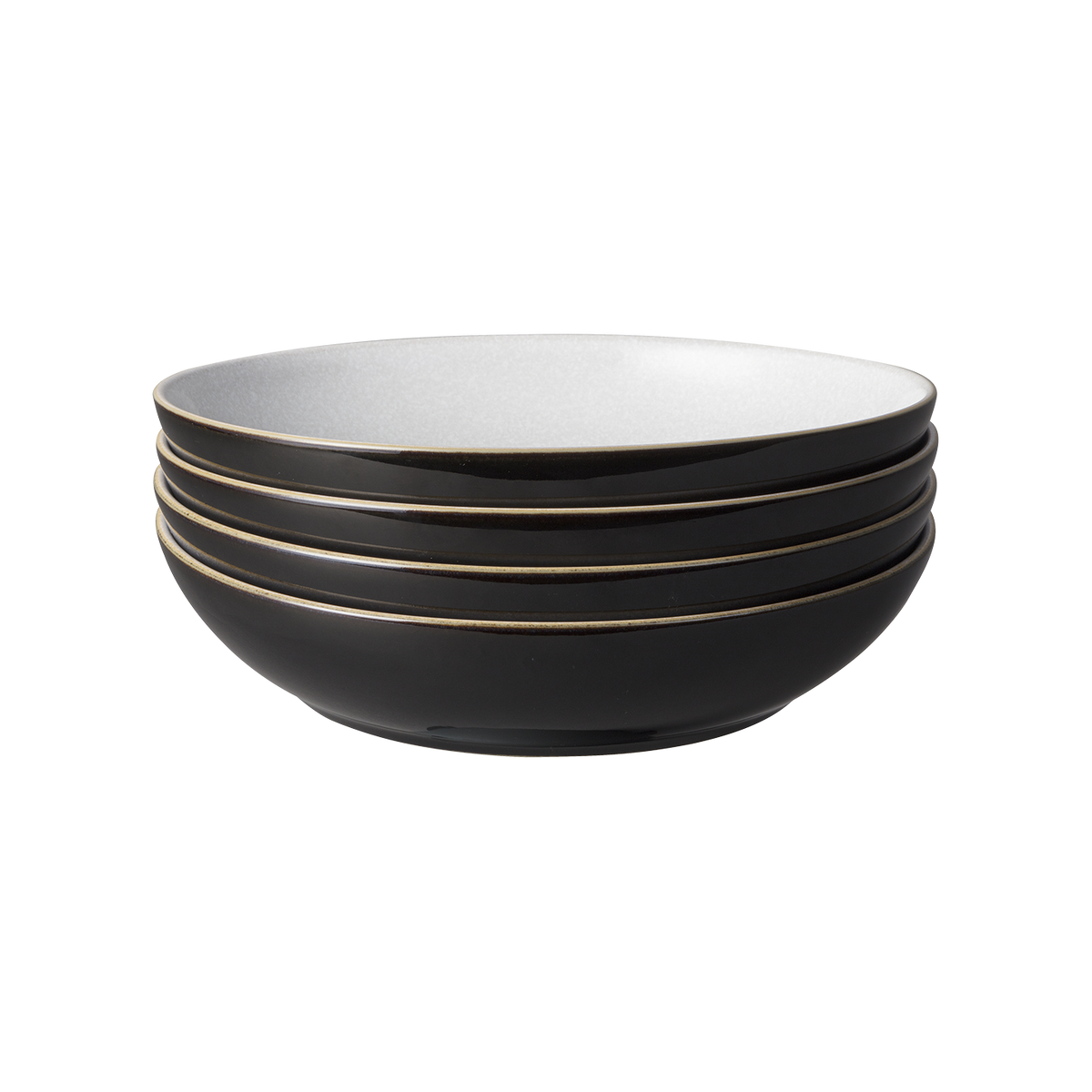 Elements Black Pasta Bowls - Set Of 4
