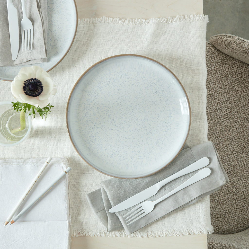 White Speckle 12 Piece Dinner Set